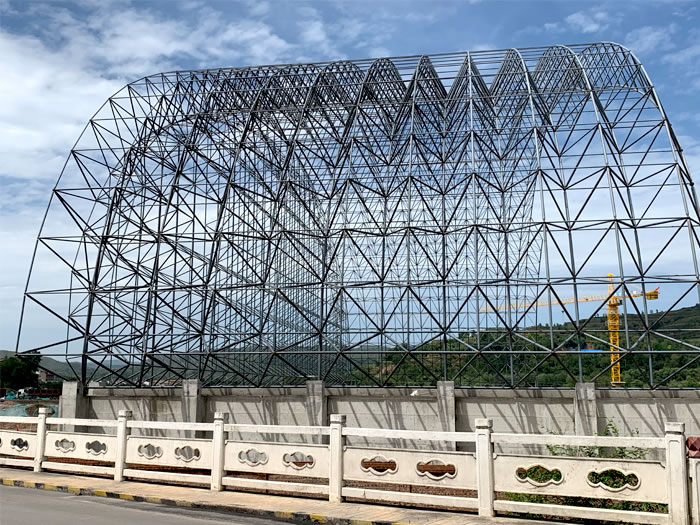 梧州山寨矿储煤棚网架